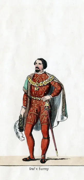 Framed Print : Earl of Surrey, costume design for Shakespeares play, Henry VIII, 19th century Framed Print : Earl of Surrey, costume design for Shakespeares play, Henry VIII, 19th century