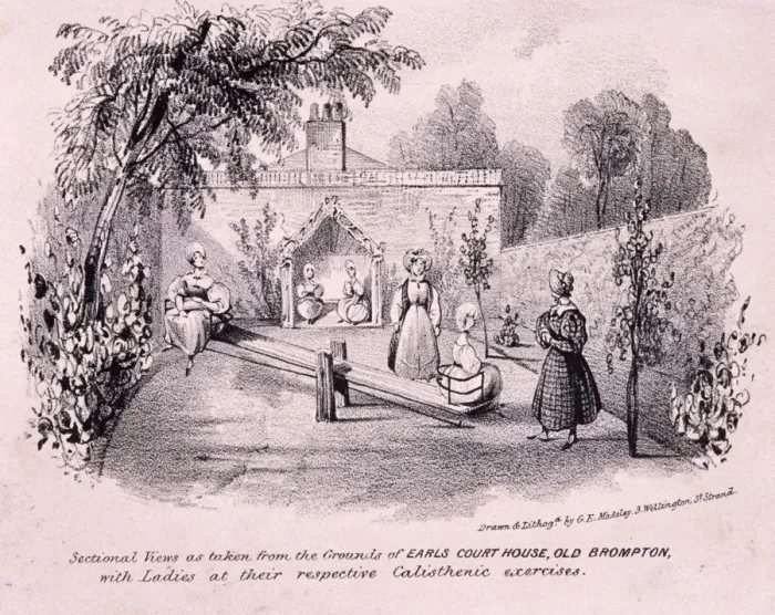 Framed Print : Earls Court House, Brompton, London, c1850 Artist: GE Madeley Framed Print : Earls Court House, Brompton, London, c1850 Artist: GE Madeley