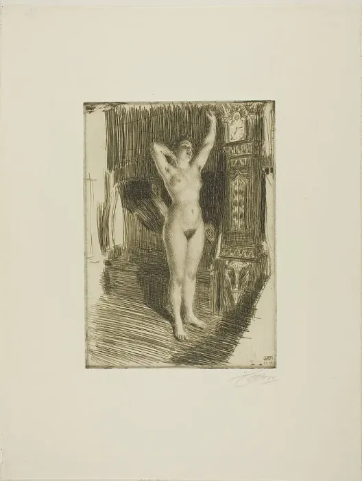 Framed Print : Early, 1914. Creator: Anders Leonard Zorn Framed Print : Early, 1914. Creator: Anders Leonard Zorn