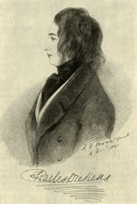 Framed Print : An Early Dickens Portrait, 1841, (1910). Creator: Unknown Framed Print : An Early Dickens Portrait, 1841, (1910). Creator: Unknown