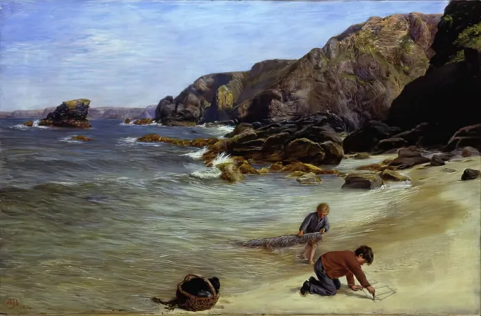 Framed Print : Early Efforts, 1874. Creator: Allan James Hook Framed Print : Early Efforts, 1874. Creator: Allan James Hook