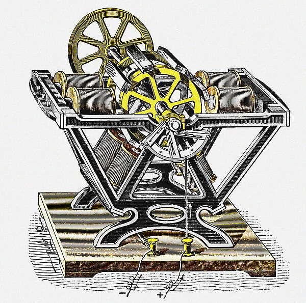 Early electric motor, designed and built by the physicist