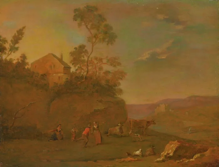 Framed Print : Early Evening, 1740-1760. Creator: Norbert Grund Framed Print : Early Evening, 1740-1760. Creator: Norbert Grund