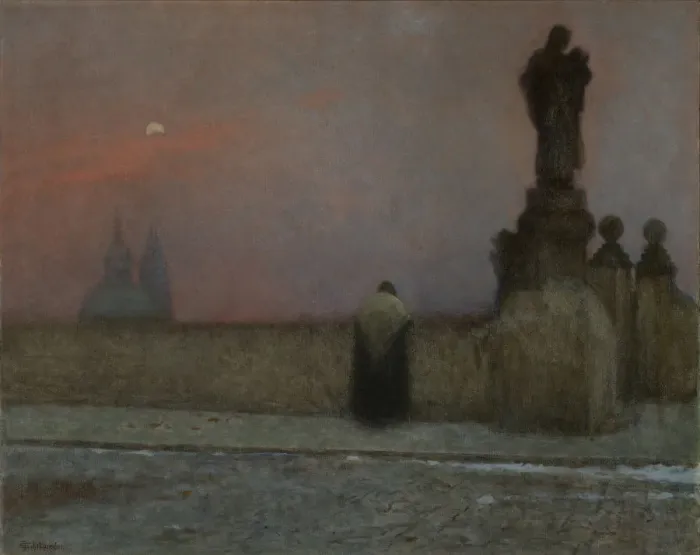 Framed Print : Early Evening in Hradcany, 1910-1915 Framed Print : Early Evening in Hradcany, 1910-1915