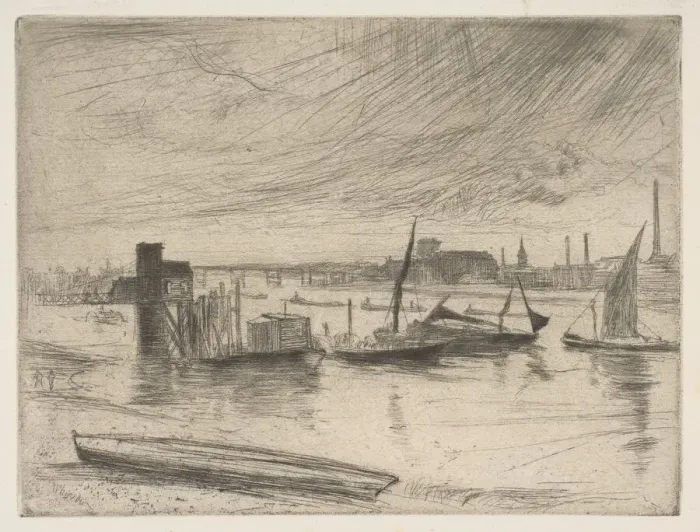 Framed Print : Early Morning, Battersea (Battersea Dawn) (Cadogan Pier), 1861 Framed Print : Early Morning, Battersea (Battersea Dawn) (Cadogan Pier), 1861