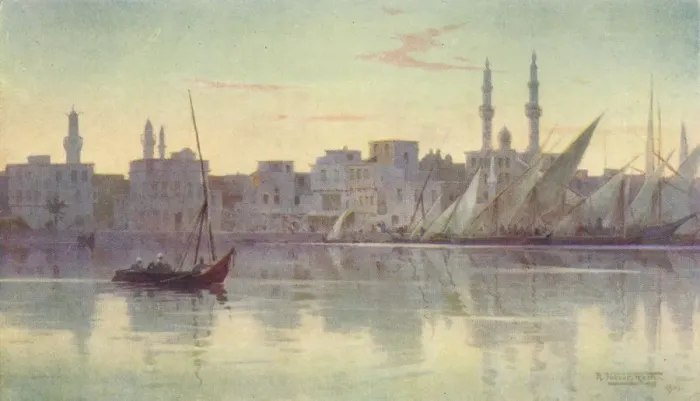 Framed Print : Early Morning at Damietta, c1880, (1904). Artist: Robert George Talbot Kelly Framed Print : Early Morning at Damietta, c1880, (1904). Artist: Robert George Talbot Kelly
