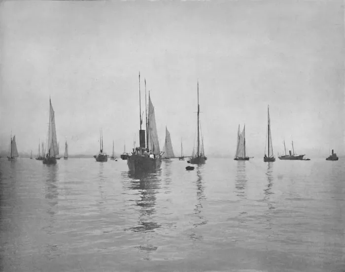 Framed Print : Early Morning on New York Bay, c1897. Creator: Unknown Framed Print : Early Morning on New York Bay, c1897. Creator: Unknown