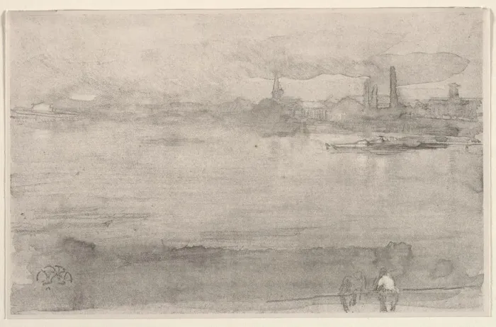 Framed Print : Early Morning: The Thames at Battersea, London, 1878. Creator: James McNeill Whistler (American Framed Print : Early Morning: The Thames at Battersea, London, 1878. Creator: James McNeill Whistler (American