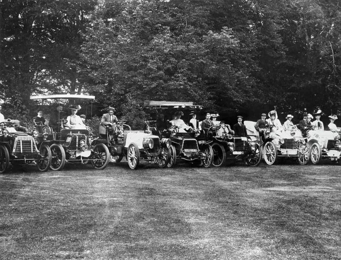 Framed Print : An early motor meet, (c1900s?) Framed Print : An early motor meet, (c1900s?)
