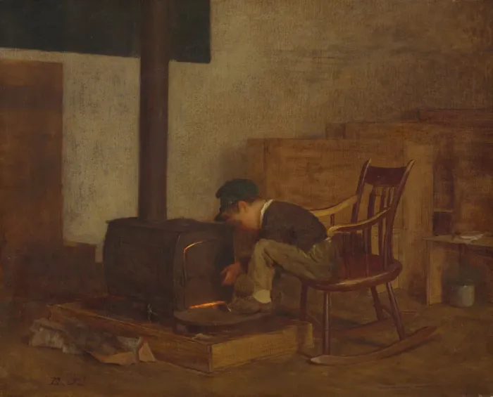 Framed Print : The Early Scholar, c. 1865. Creator: Eastman Johnson Framed Print : The Early Scholar, c. 1865. Creator: Eastman Johnson