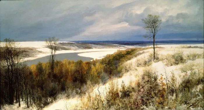 Framed Print : Early Snow, 1891. Artist: Polenov, Vasili Dmitrievich (1844-1927) Framed Print : Early Snow, 1891. Artist: Polenov, Vasili Dmitrievich (1844-1927)