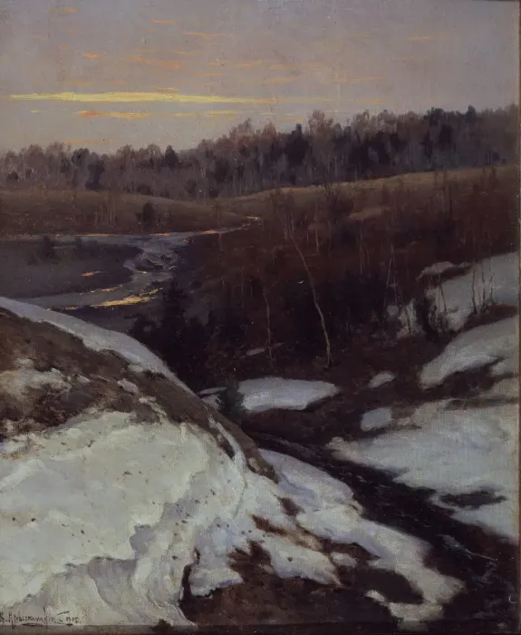 Framed Print : Early Spring, 1905. Artist: Kryzhitsky, Konstantin Yakovlevich (1858-1911) Framed Print : Early Spring, 1905. Artist: Kryzhitsky, Konstantin Yakovlevich (1858-1911)