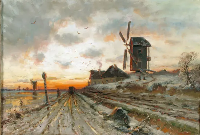 Framed Print : Early spring, 1906. Artist: Klever, Juli Julievich (Julius), von (1850-1924) Framed Print : Early spring, 1906. Artist: Klever, Juli Julievich (Julius), von (1850-1924)