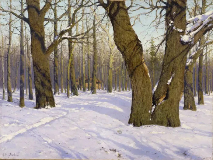 Framed Print : Early Spring, 1910. Artist: Kryzhitsky, Konstantin Yakovlevich (1858-1911) Framed Print : Early Spring, 1910. Artist: Kryzhitsky, Konstantin Yakovlevich (1858-1911)