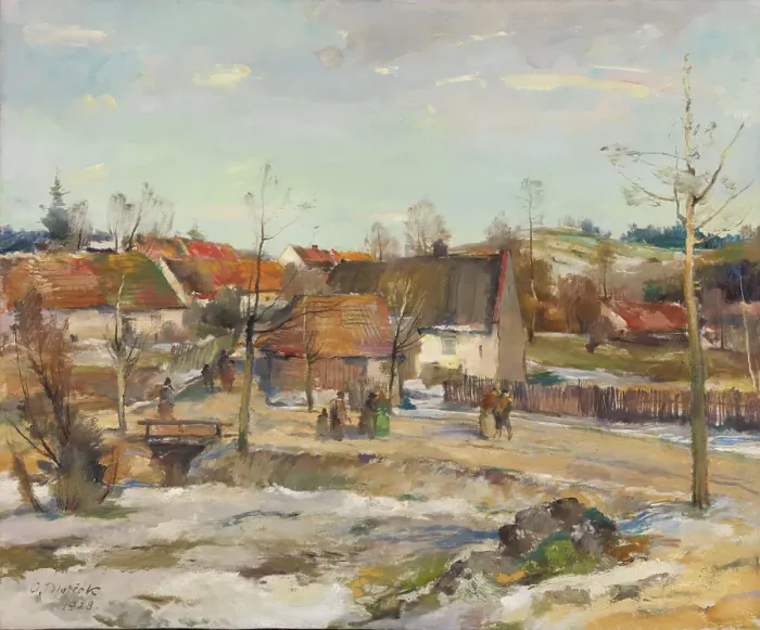 Framed Print : Early Spring, 1928. Creator: Oldrich Blazicek Framed Print : Early Spring, 1928. Creator: Oldrich Blazicek