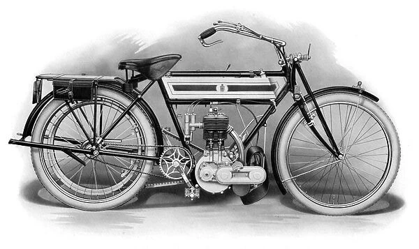 An early Triumph motorcycle, 1911-1912