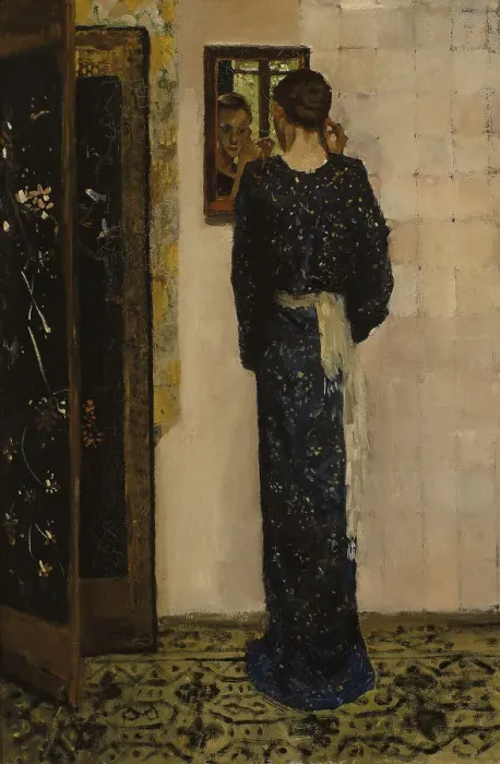 Framed Print : The Earring, 1893. Artist: Breitner, George Hendrik (1857-1923) Framed Print : The Earring, 1893. Artist: Breitner, George Hendrik (1857-1923)