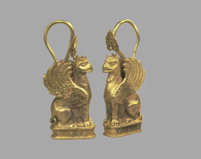 Framed Print : Earring in the Form of Griffin, 5th cen. BC. Artist: Scythian Art Framed Print : Earring in the Form of Griffin, 5th cen. BC. Artist: Scythian Art