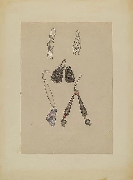 Earrings, 1935 / 1942. Creator: Melita Hofmann