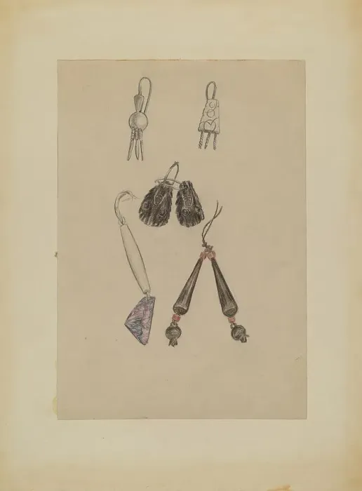Framed Print : Earrings, 1935 / 1942. Creator: Melita Hofmann Framed Print : Earrings, 1935 / 1942. Creator: Melita Hofmann