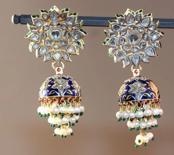 Framed Print : Earrings (Karanphul Jhumka), 18th  /  19th cenury. Creator: Unknown