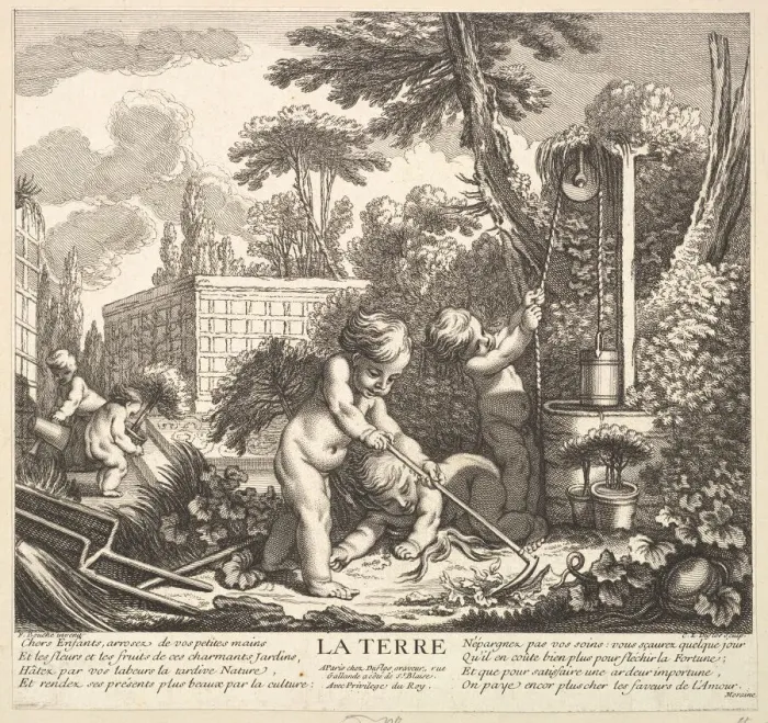 Framed Print : Earth, 18th century. Creator: Claude Augustin Duflos le Jeune Framed Print : Earth, 18th century. Creator: Claude Augustin Duflos le Jeune