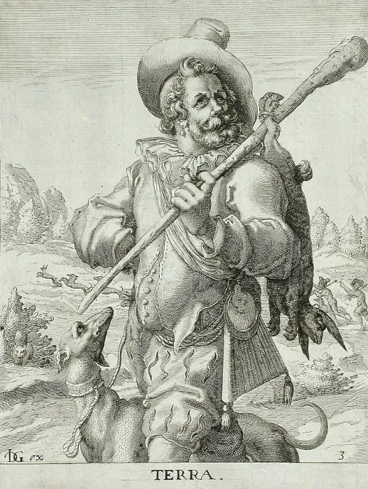 Framed Print : Earth, c1588. Creator: Jacques de Gheyn II