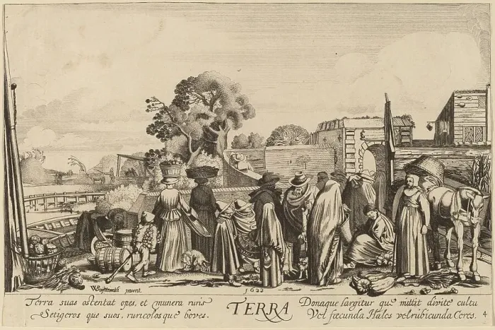 Framed Print : Earth. Creator: Jan van de Velde II Framed Print : Earth. Creator: Jan van de Velde II