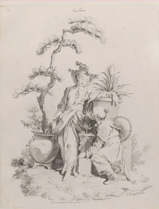Framed Print : Earth, from The Four Elements, 1738-49. Creator: Pierre Alexandre Aveline Framed Print : Earth, from The Four Elements, 1738-49. Creator: Pierre Alexandre Aveline