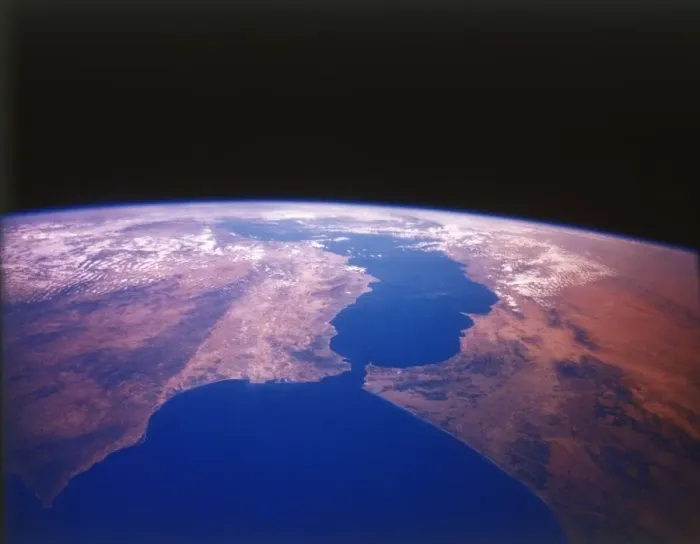 Framed Print : Earth from space - the Straits of Gibraltar, c1980s. Creator: NASA Framed Print : Earth from space - the Straits of Gibraltar, c1980s. Creator: NASA