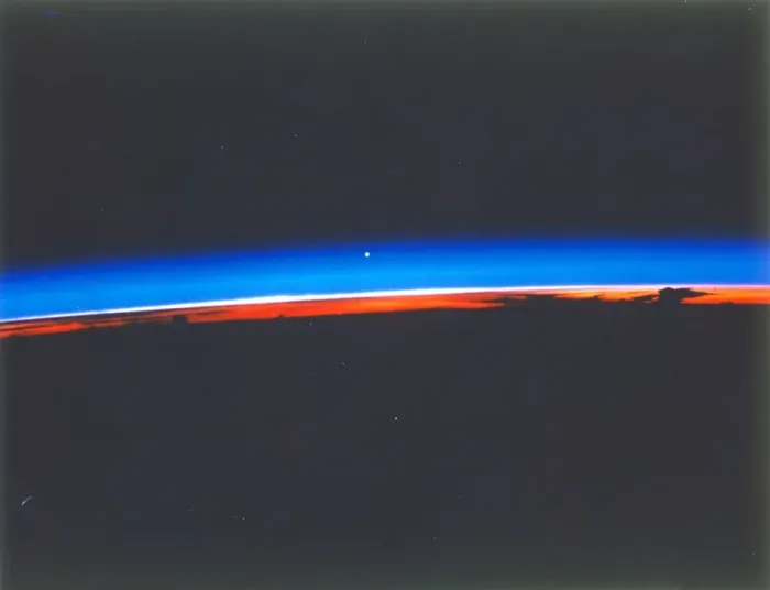 Framed Print : Earth with Venus rising, c1980s. Creator: NASA Framed Print : Earth with Venus rising, c1980s. Creator: NASA