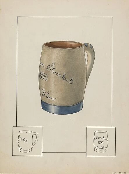 Earthenware Beer Mug, c. 1938. Creator: Wilbur M Rice
