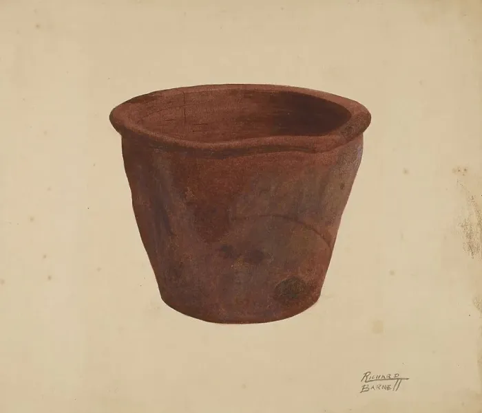 Framed Print : Earthenware Bowl, c. 1938. Creator: Richard Barnett Framed Print : Earthenware Bowl, c. 1938. Creator: Richard Barnett