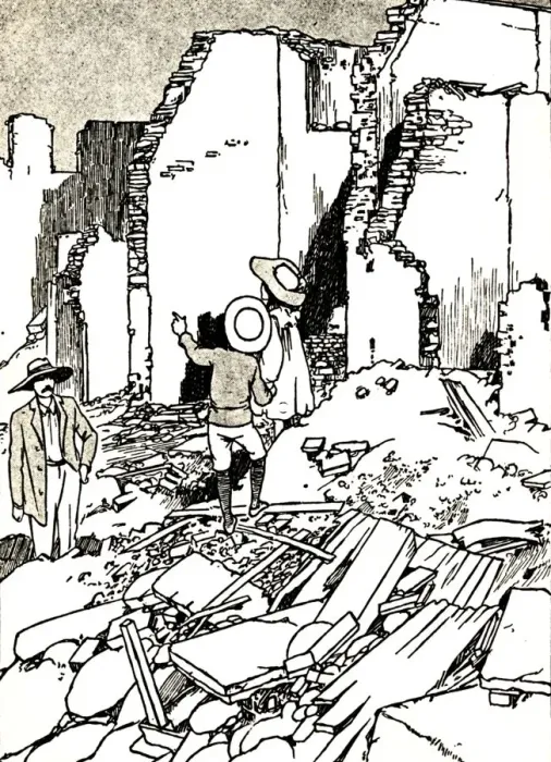Framed Print : After the Earthquake, 1907 (1912). Artist: Charles Robinson Framed Print : After the Earthquake, 1907 (1912). Artist: Charles Robinson