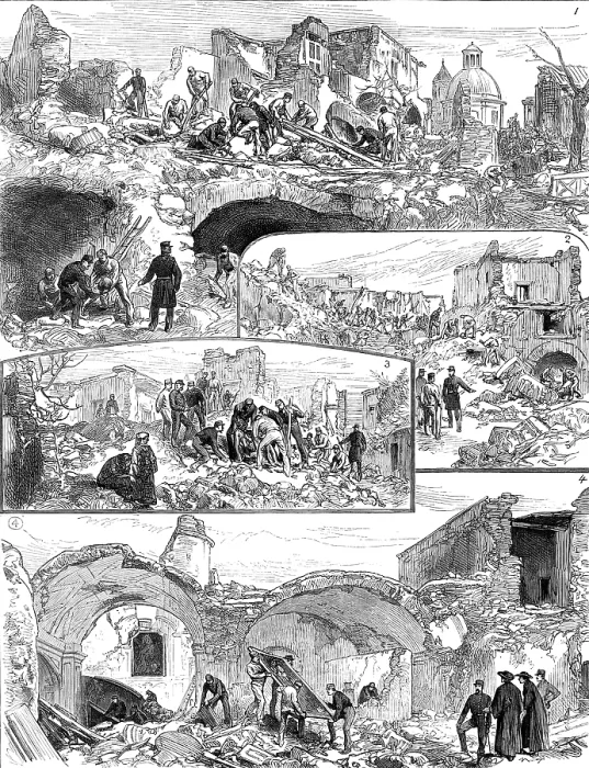 Framed Print : The Earthquake at Casamicciola, Island of Ischia, 1881. Creator: Unknown Framed Print : The Earthquake at Casamicciola, Island of Ischia, 1881. Creator: Unknown