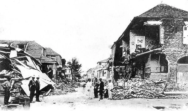 Earthquake damage, Duke Street, Kingston, Jamaica, 1907