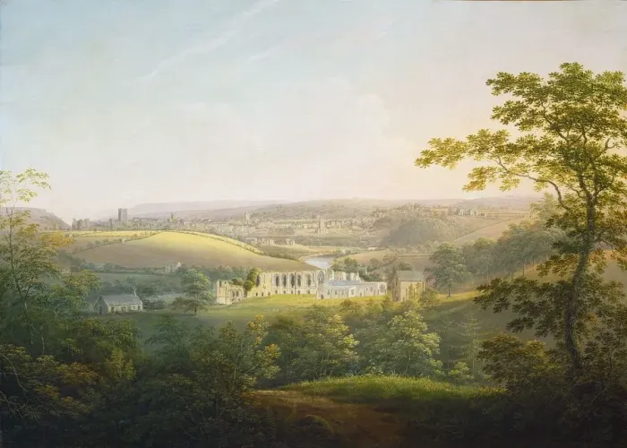 Framed Print : Easby Abbey, near Richmond, c. 1821 / 1854. Creator: George Cuitt Framed Print : Easby Abbey, near Richmond, c. 1821 / 1854. Creator: George Cuitt