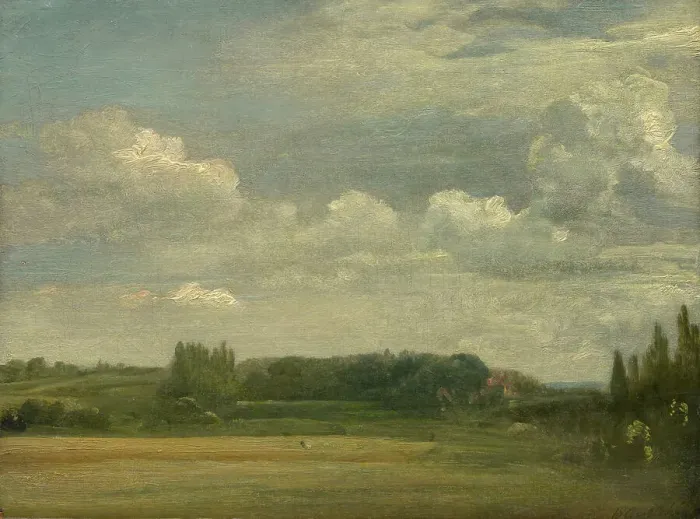Framed Print : East Bergholt Common, View Toward The Rectory, 1813. Creator: John Constable Framed Print : East Bergholt Common, View Toward The Rectory, 1813. Creator: John Constable