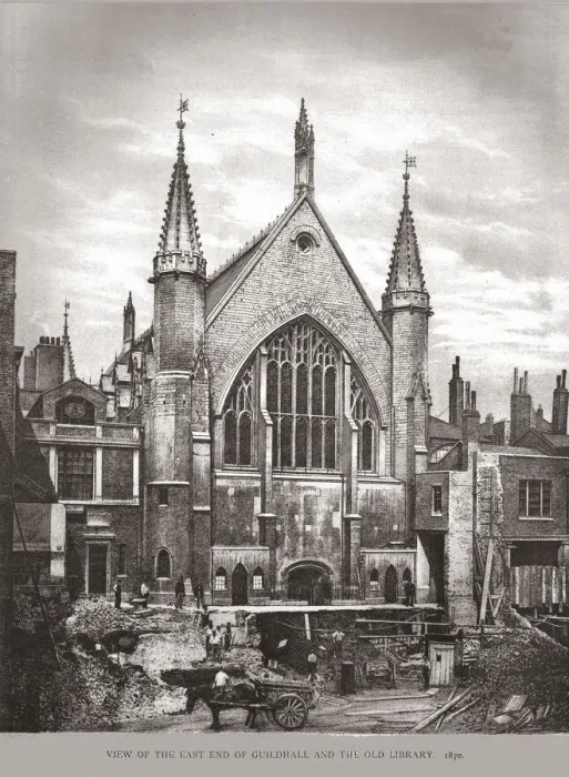 Framed Print : East End of Guild Hall and Library, 1870, (1886) Framed Print : East End of Guild Hall and Library, 1870, (1886)