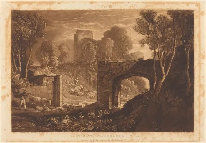 Framed Print : East Gate, Winchelsea, published 1819. Creator: JMW Turner Framed Print : East Gate, Winchelsea, published 1819. Creator: JMW Turner