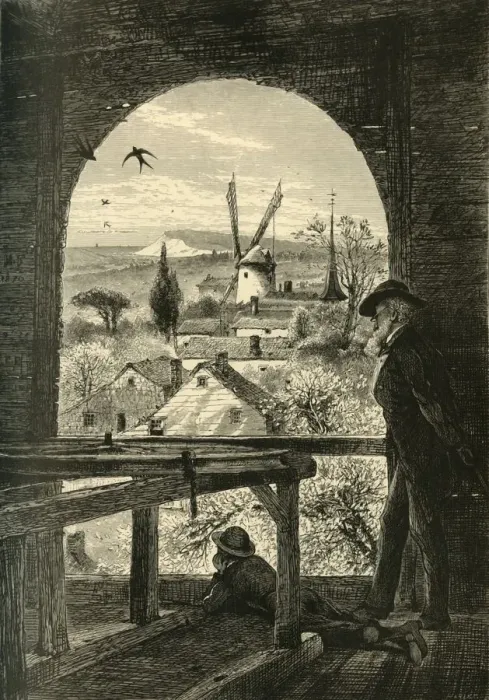 Framed Print : East Hampton, from the Church Belfry, 1872. Creator: John J. Harley
