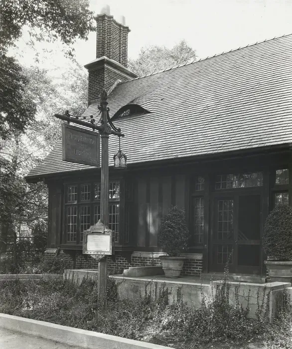 Framed Print : East Hampton Free Library, 159 Main Street, East Hampton, New York, c1915. Creator: Frances Benjamin Johnston Framed Print : East Hampton Free Library, 159 Main Street, East Hampton, New York, c1915. Creator: Frances Benjamin Johnston