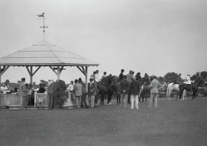 Framed Print : East Hampton horse show or hunt, 1933 or 1934. Creator: Arnold Genthe Framed Print : East Hampton horse show or hunt, 1933 or 1934. Creator: Arnold Genthe