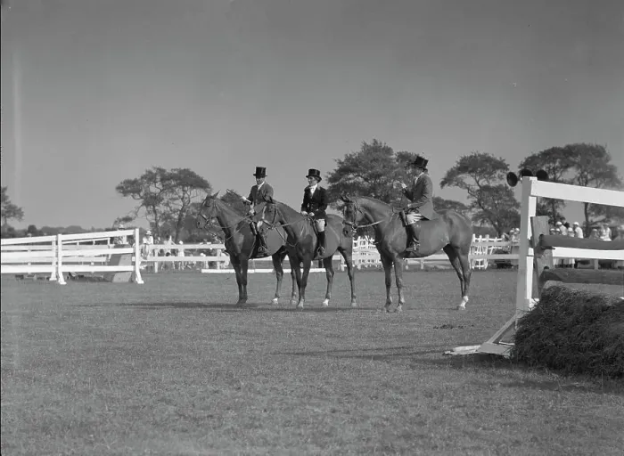 Framed Print : East Hampton horse show, 1933. Creator: Arnold Genthe Framed Print : East Hampton horse show, 1933. Creator: Arnold Genthe