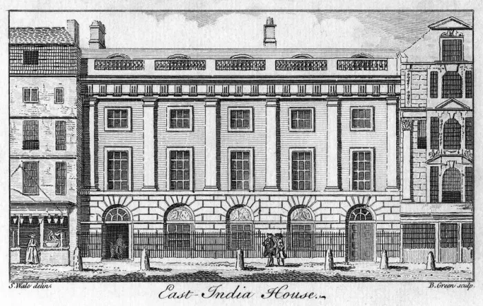 Framed Print : The East India House, City of London, late 18th century. Artist: B Green Framed Print : The East India House, City of London, late 18th century. Artist: B Green