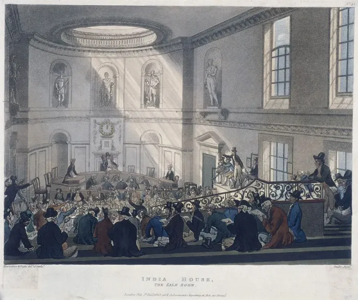 Framed Print : East India House, London, 1808. Artist: Augustus Charles Pugin Framed Print : East India House, London, 1808. Artist: Augustus Charles Pugin