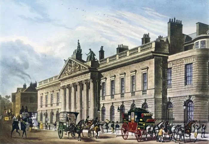Framed Print : East India House, London, 1817. Artist: Thomas Hosmer Shepherd Framed Print : East India House, London, 1817. Artist: Thomas Hosmer Shepherd