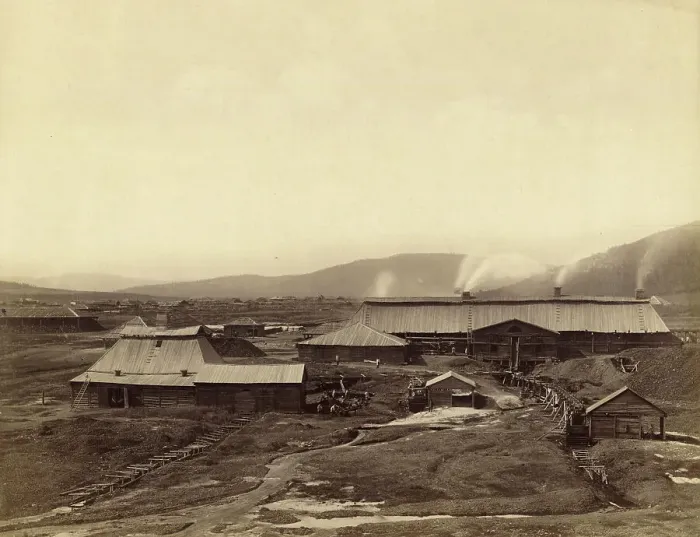Framed Print : East Side of the Kutomara Silver Smelting Plant, 1891. Creator: Aleksei Kuznetsov Framed Print : East Side of the Kutomara Silver Smelting Plant, 1891. Creator: Aleksei Kuznetsov