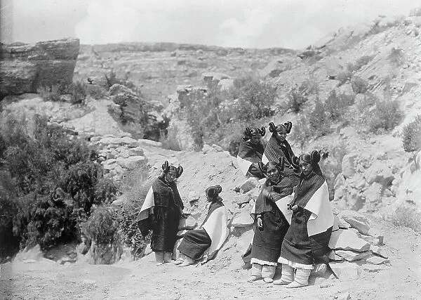 East Mesa girls-Hopi, c1906. Creator: Edward Sheriff Curtis