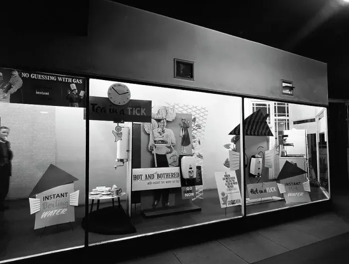 Framed Print : East Midlands Gas Board shop window, Doncaster, South Yorkshire, 1961 Framed Print : East Midlands Gas Board shop window, Doncaster, South Yorkshire, 1961